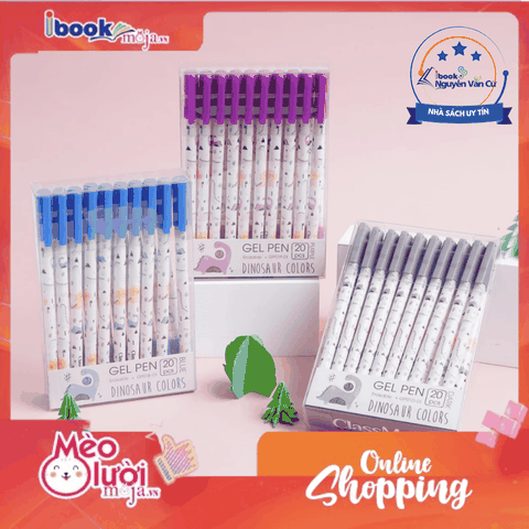 Bút Gel Xóa Được CLASSMATE Dinosaur GP01-DI (Tím) – Ngòi 0.5mm, Mực Đậm Không Lem
