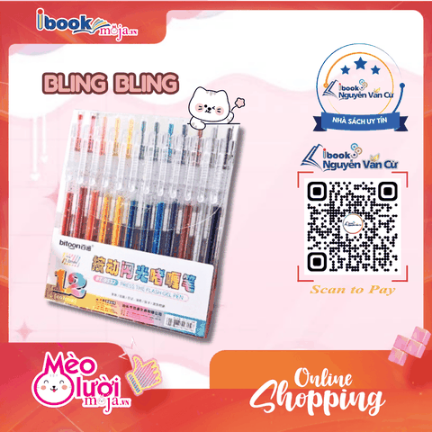 Bút Nhũ Kim Tuyến BITOON BT-9532 Ngòi 1.0mm - Có 12 Màu Lựa Chọn