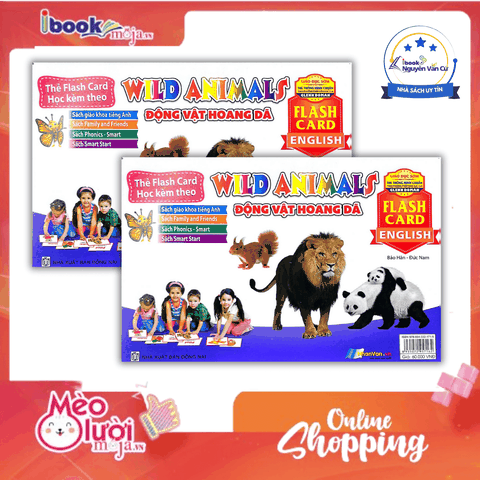 Flash Card Tiếng Anh - Wild Animals (Động Vật Hoang Dã) (Tái Bản 2023)