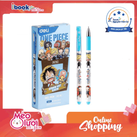 Bút Gel One Piece 0.5mm Deli G13 – Mực Xanh, Bút Gel Viết Êm, Chính Hãng Deli