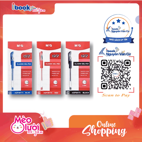 Bút Gel M&G AGP30173 0.5mm Màu Xanh/Đỏ/Đen – Bút Nước Viết Êm Không Lem