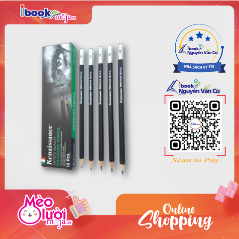 Bút Chì Renaissance Vẽ Chuyên Nghiệp, Viết Chì Chuốt 2B, 3B, 4B, 5B, 6B