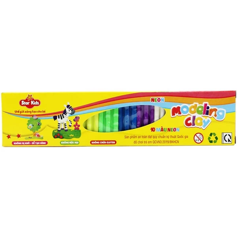 ĐẤT NẶN 10 MÀU 170G - STAR KIDS