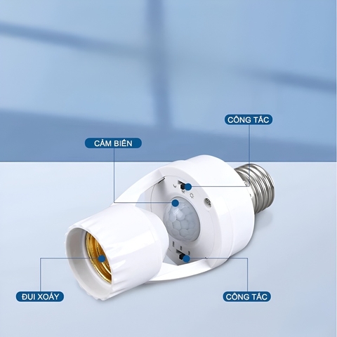 Đui Đèn Cảm Ứng Hồng Ngoại E27 – Tự Động Bật Tắt, Tiết Kiệm Điện