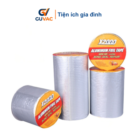 Băng Keo Chống Thấm X2000 - Keo Butyl Siêu Dính Chống Thấm Cách Nhiệt Aluminum