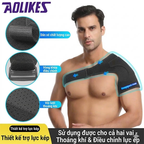 Băng Vai Aolikes A-1692 Chính Hãng - Thiết Kế Trợ Lực Kép, Thoáng Khí