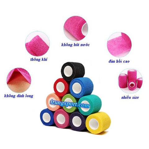 Băng Dán Thun Tự Dính (Cao Su Non) - Băng Quấn Cổ Chân Đá Bóng Giá Tốt