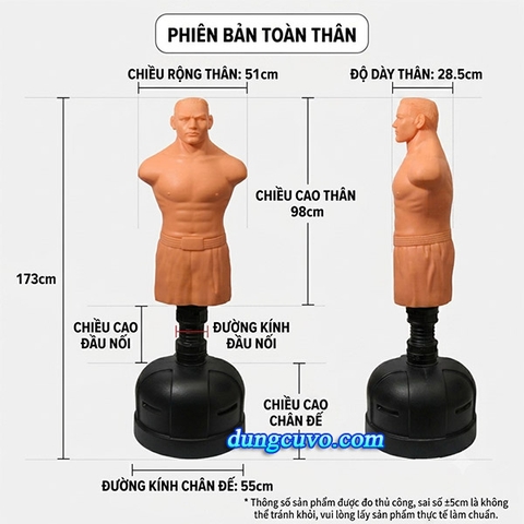 Người Nộm Tập Võ Silicon Toàn Thân Tập Muay MMA TBEST 173cm – Đầm Chắc