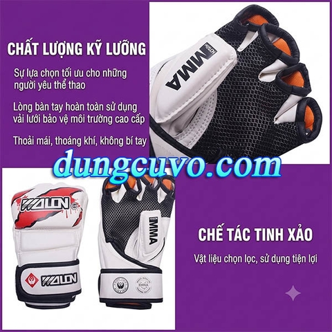 Găng Tay MMA Wolon Hở Ngón Cao Cấp Chính Hãng | Giá Sỉ & Lẻ