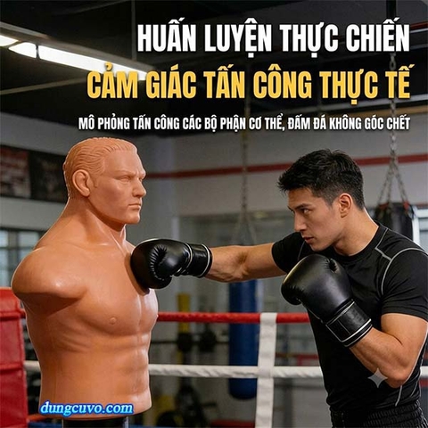 Trụ Đấm Bốc Hình Người Bán Thân TBEST (153 - 178cm) – Tùy Chỉnh Độ Cao