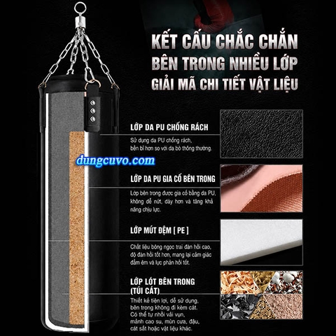 Bao Cát Dây Xích TBEST Chính Hãng | Bao Cát Boxing Treo Chuyên Nghiệp