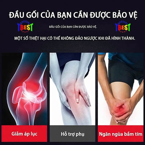 Băng Bảo Vệ Đầu Gối TBEST Chính Hãng | Đai Bảo Vệ Khớp Gối Chắc Chắn