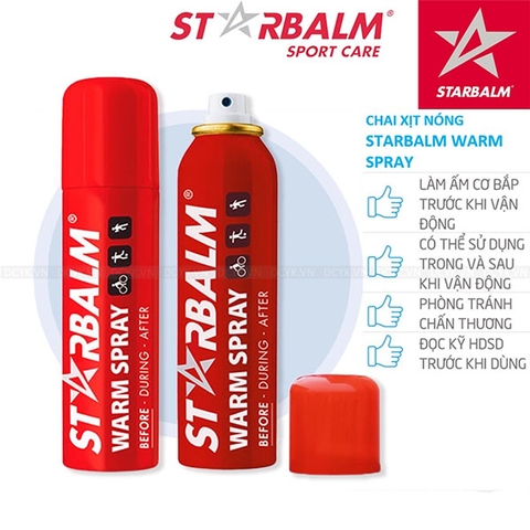 Bình Xịt Nóng Starbalm Chính Hãng, Làm Nóng Cơ Nhanh, Hỗ Trợ Tập Luyện