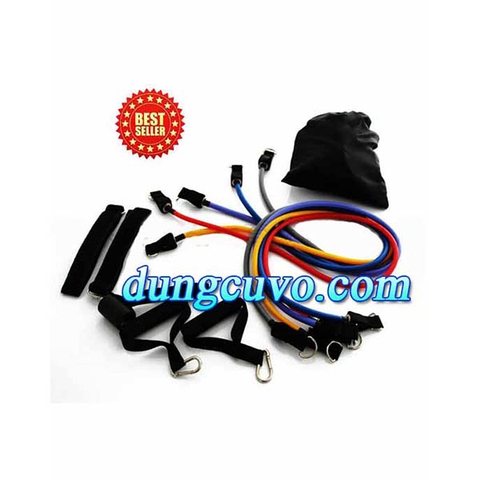 Bộ Dây Kháng Lực Ngũ Sắc–Tập Full Body Tại Nhà–Lực Kháng 100 LBS