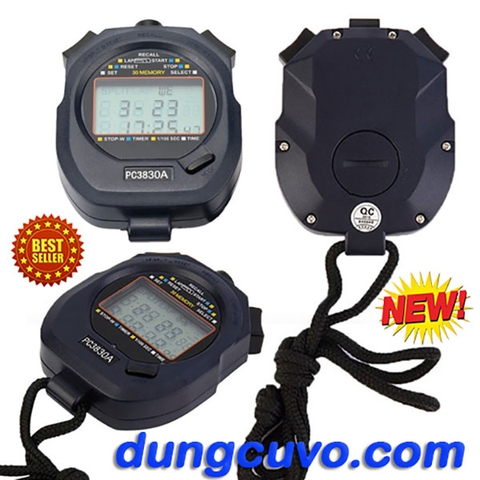 Đồng Hồ Bấm Giờ Stopwatch PC3830A – Chính Xác 1/100s, Bền Bỉ
