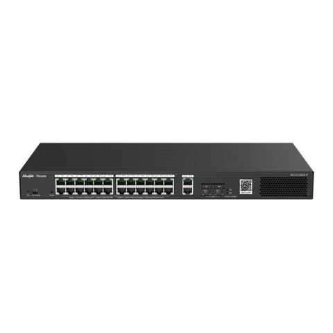 RUIJIE RG-ES228GS-P | Switch Quản Lí Cloud POE 24 Cổng Gigabit, 20 POE+ 2 Uplink + 2 Combo SFP