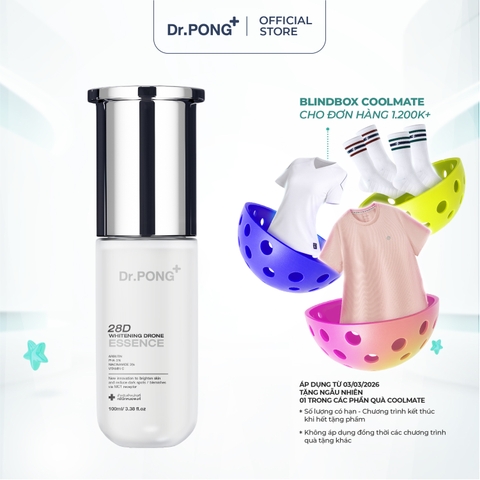 Tinh chất dưỡng ẩm cân bằng, trắng sáng da Dr.PONG 28D Whitening Drone Essence 95ml