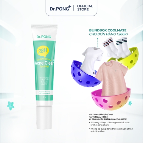 Gel chấm giảm mụn Dr.PONG 28H Whitening Drone Acne Clear Spot 10g