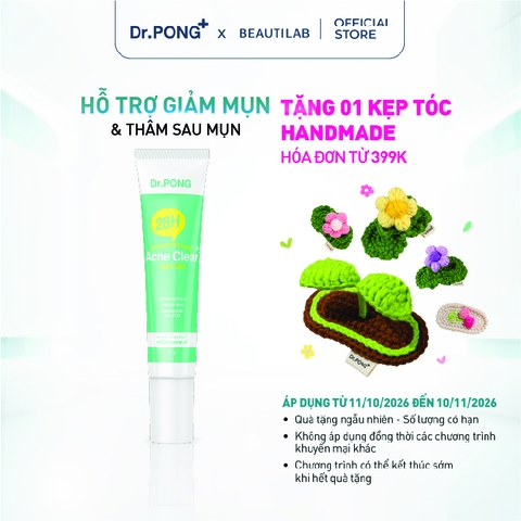 Gel chấm hỗ trợ xử lý mụn Dr.PONG 28H Whitening Drone Acne Clear Spot Gel 10g