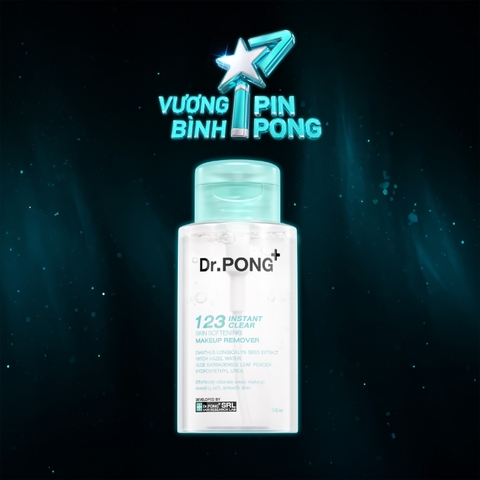 [VƯƠNG BÌNH X PINPONG] Nước tẩy trang Dr.PONG 123 Instant Clear Skin Softening Makeup Remover