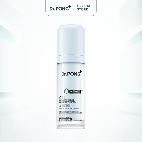 Serum hỗ trợ phục hồi da, dưỡng ẩm và làm sáng Dr.PONG Activein 911 Hya Late Night Recovery Serum