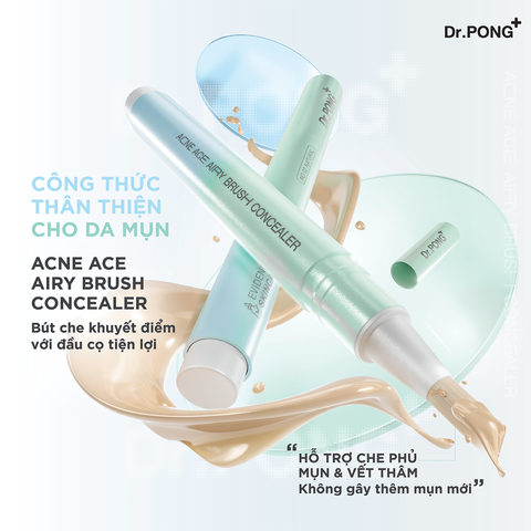 Kem che khuyết điểm dạng cọ Dr.PONG Acne Ace Airy Brush Concealer 2.4g