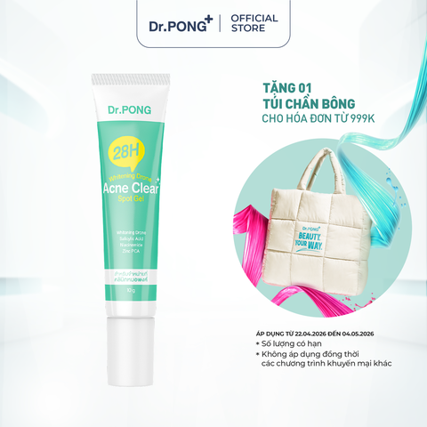 Gel chấm giảm mụn Dr.PONG 28H Whitening Drone Acne Clear Spot 10g