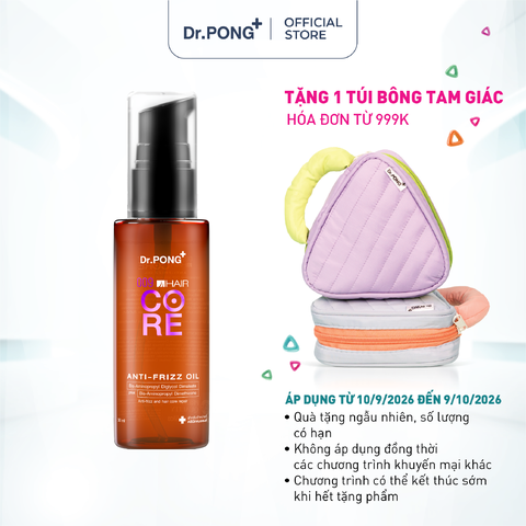 Dầu dưỡng hỗ trợ làm suôn mềm tóc Dr.PONG 009 Hair Core Anti-frizz Oil 30ml
