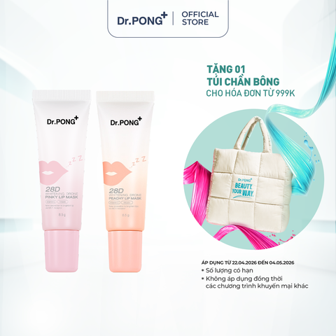 Dưỡng ẩm môi, giảm thâm môi Dr.Pong 28D Whitening Drone Lip Mask 8.5g