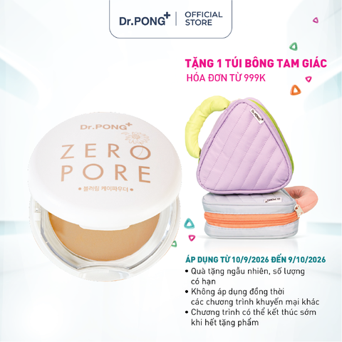 Phấn phủ che phủ lỗ chân lông, hỗ trợ kiềm dầu Dr.PONG Zero Pore Blurring K- Powder 9g
