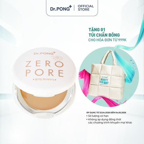 Phấn phủ che phủ lỗ chân lông, kiềm dầu Dr.PONG Zero Pore Blurring K- Powder 9g