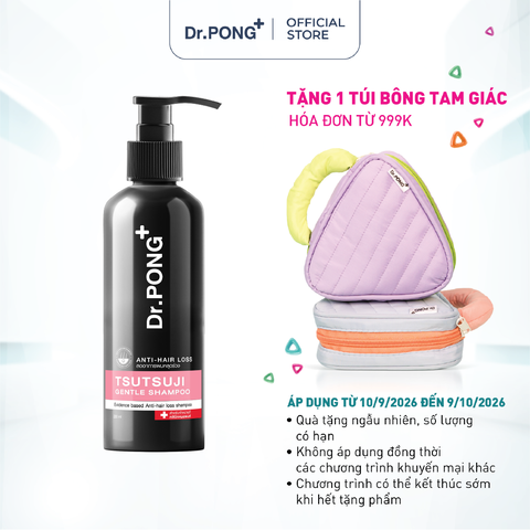 Dầu gội hỗ trợ giảm rụng tóc Dr.PONG Tsutsuji Gentle Shampoo 200ml