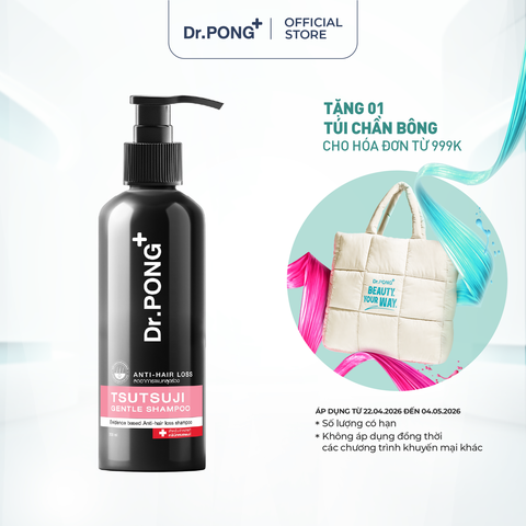 Dầu gội giảm rụng tóc, hỗ trợ mọc tóc Dr.PONG Tsutsuji Gentle 200ml