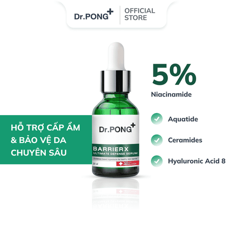 Serum hỗ trợ cấp ẩm & bảo vệ chuyên sâu Dr.PONG BarrierX Ultimate Defense Serum 20ml