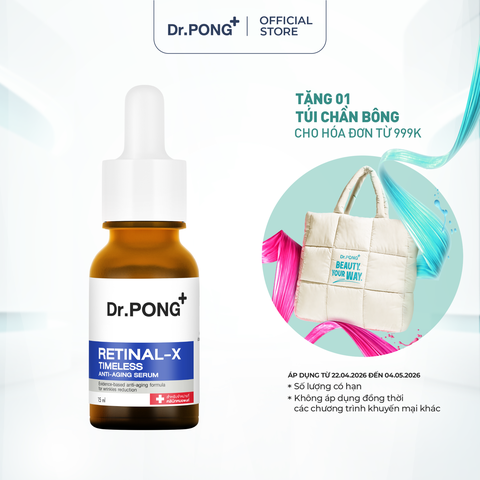 Serum làm mờ nếp nhăn, trắng da Dr.PONG Retinal-X Timeless Anti-Aging 15ml