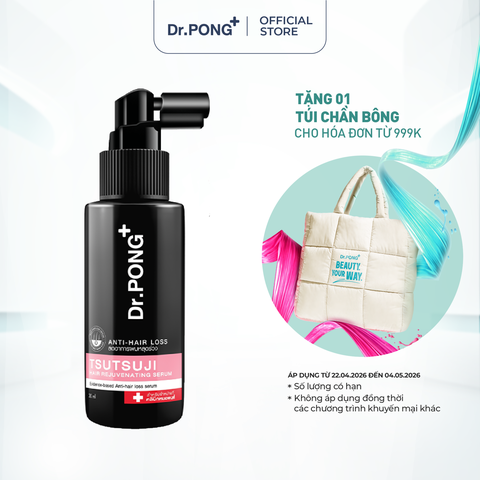 Serum giảm rụng tóc, kích thích chân tóc phát triển, chăm sóc da đầu Dr.PONG Tsutsuji Hair Rejuvenating - anti- hairloss