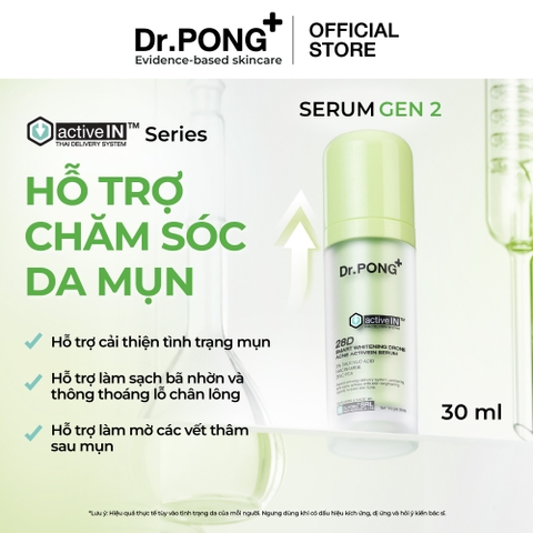 Serum hỗ trợ giảm mụn, thâm mụn Dr.PONG 28D Smart Whitening Drone Acne Activein Serum