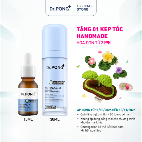Serum hỗ trợ làm mờ nếp nhăn, trắng da Dr.PONG Activein Retinal-X Timeless Anti-Aging Serum