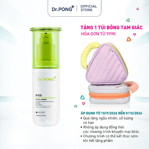 Gel rửa mặt hỗ trợ giảm mụn Dr.PONG p55 BHA Acne Clear Face Wash 100ml