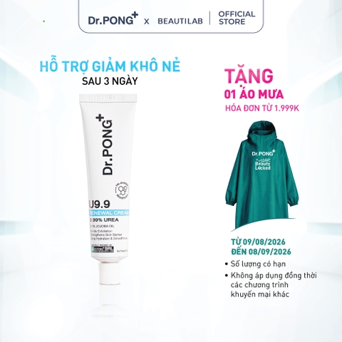 Kem dưỡng hỗ trợ giảm thô ráp, nứt nẻ và dưỡng ẩm cho da Dr.PONG U9.9 RENEWAL CREAM