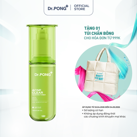 Toner giảm mụn, kiềm dầu Dr.PONG Acne Clear Glowing 100ml