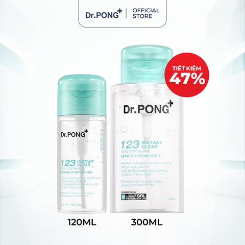 [VƯƠNG BÌNH X PINPONG] Nước tẩy trang Dr.PONG 123 Instant Clear Skin Softening Makeup Remover