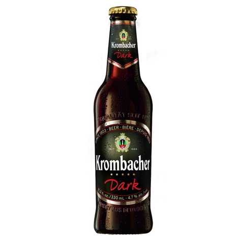 Bia Krombacher Dark 4,7% Đức – chai 500ml
