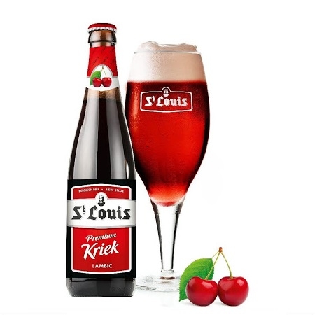 Bia St. Louis Premium Kriek 3.2% Bỉ  – chai 250 ml