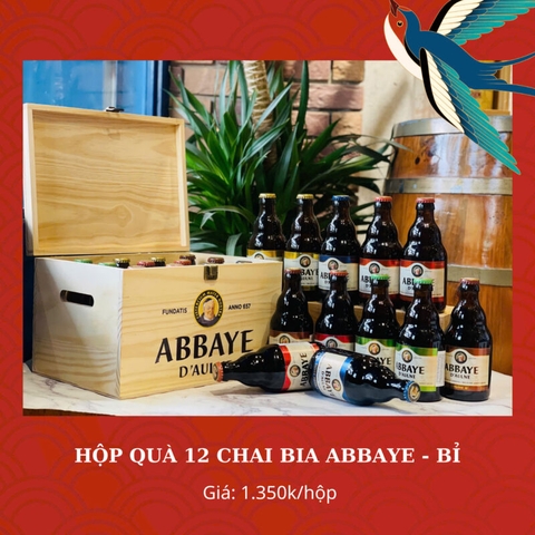Hộp quà 12 chai bia Abbaye – Bỉ