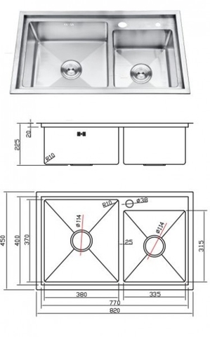 Chậu rửa bát Sobiung SB-8245
