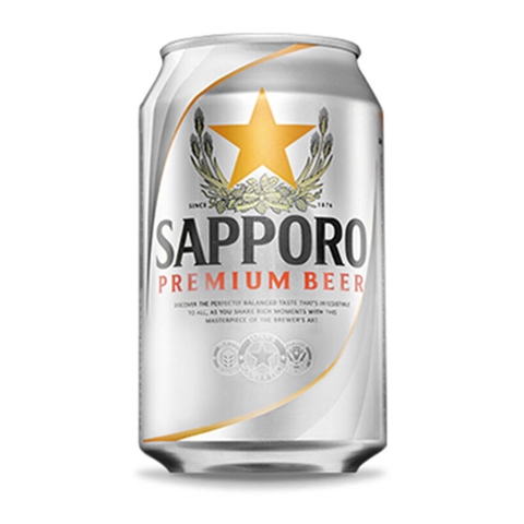 Bia Sapporo Premium 5% Nhật Bản – thùng 24 lon 330ml