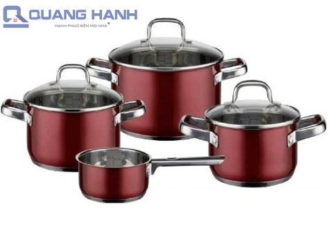 Bộ nồi Inox 4 chiếc ELO Special Edition Topfset. Red
