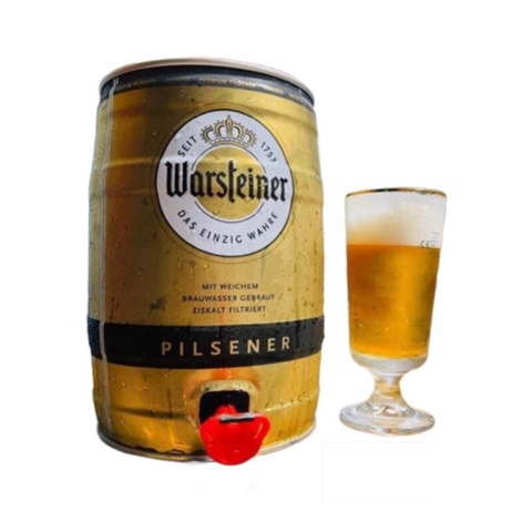 Bia Warsteiner Pilsner 4,8% Đức – bom 5 lít