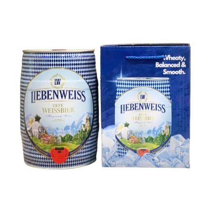 Bia Liebenweiss Hefe Weissbier 5,1% Đức – bom 5l
